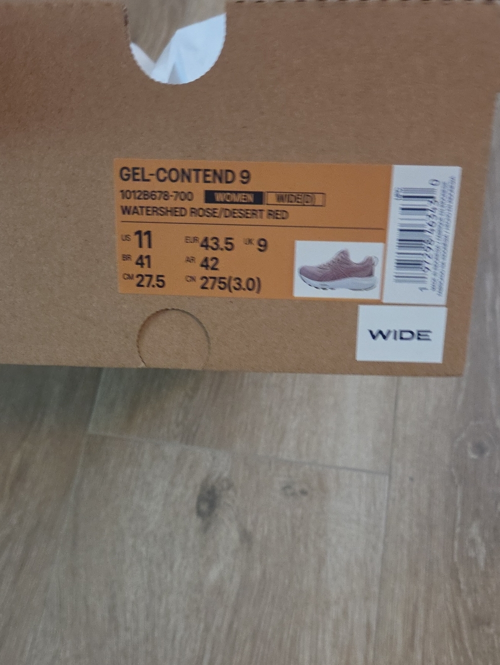 Asics GEL-Contend 9 Women’s Running Shoes in Watershed Rose/Desert Red